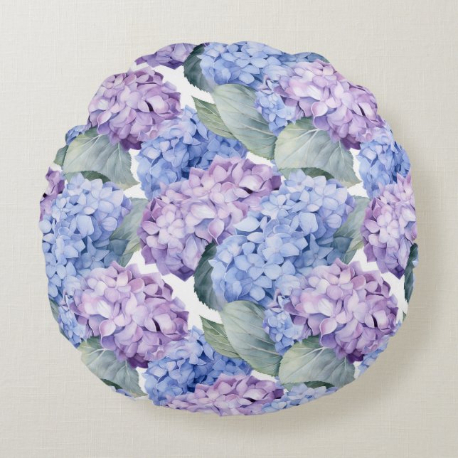 Floral Round Throw Pillow (Front)