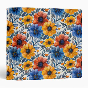  Floral rustic fashion retro pattern Binder