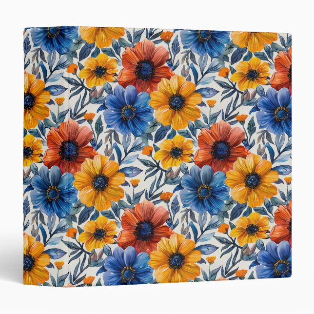  Floral rustic fashion retro pattern Binder (Front/Spine)