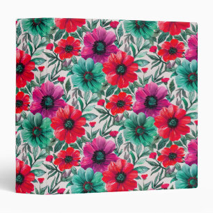 Floral rustic fashion retro pattern Binder