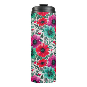  Floral rustic fashion retro pattern Thermal Tumbler