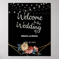 Floral Rustic Magnolia String Lights Wedding