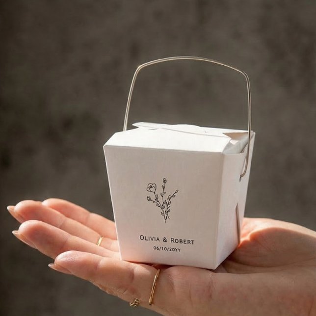 Floral Rustic Simple Custom Wedding Favor Box (Creator Uploaded)