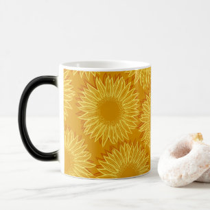 Floral Rustic Sunflower Light Hand Drawn Magic Mug