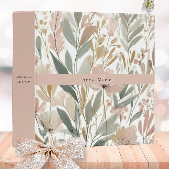Floral rustic vintage elegant blush pink binder (Creator Uploaded)