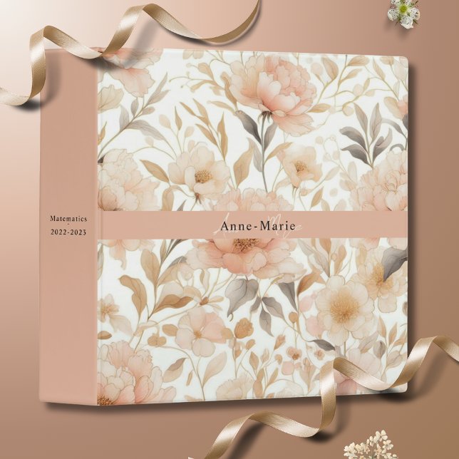 Floral rustic vintage elegant blush pink binder (Creator Uploaded)