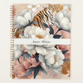 Floral rustic vintage elegant tiger planner