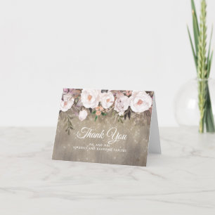 Floral Rustic Wedding Thank You
