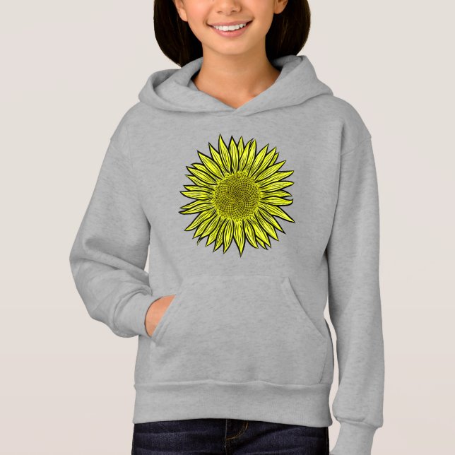 Floral Rustic Yellow Sunflower Hand Drawn (Front)