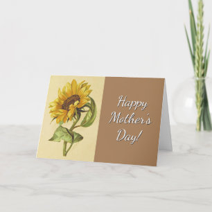 Floral rustique "Bonne fête des mères !" Carte de