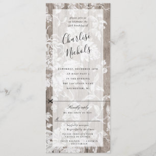 Floral rustique sur invitation d'anniversaire de b