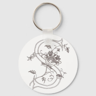 Floral S Keychain