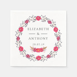 Floral Safari Wedding Napkin