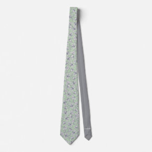 Floral Sage Custom Name Tie