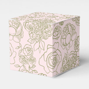 Floral Sage Green & Blush Favour Box