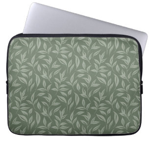 Floral Sage Green Laptop Sleeve