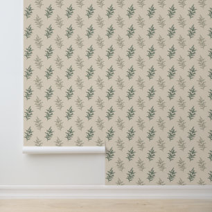 Floral Sage Green Wallpaper