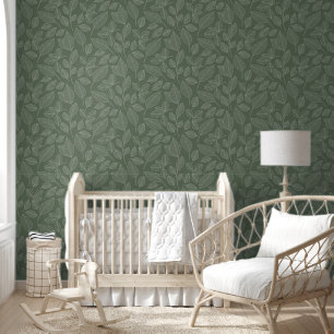 Floral Sage Green Wallpaper