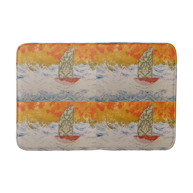 Floral Sail Bath Mat (Front)