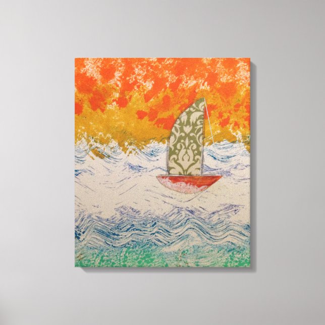 Floral Sail  Canvas Print (Front)