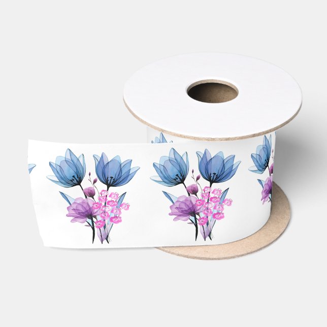 Floral Satin Ribbon (Spool)
