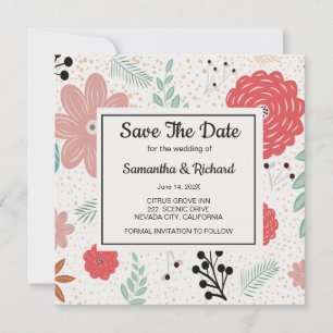 Floral Save The Date