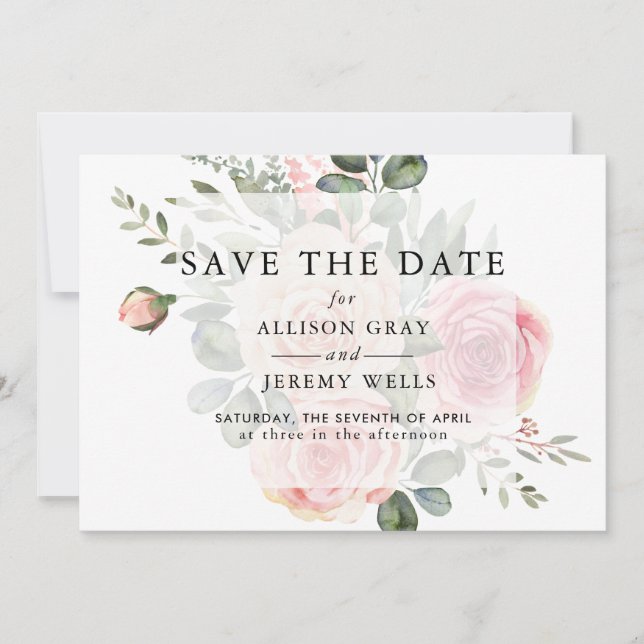 Floral Save the Date (Front)