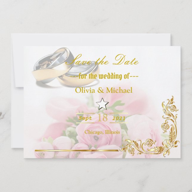 Floral Save The Date (Front)