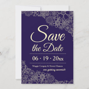Floral Save the Date Announcement