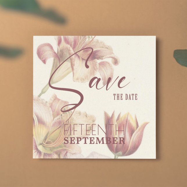 Floral Save the Date Announcement Template (Creator Uploaded)