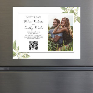 Floral Save the Date Photo Wedding