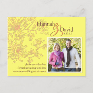 Floral Save the Date Postcard