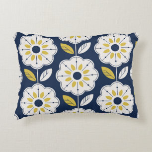Floral Scandinavian Style Seamless Pattern Accent Pillow