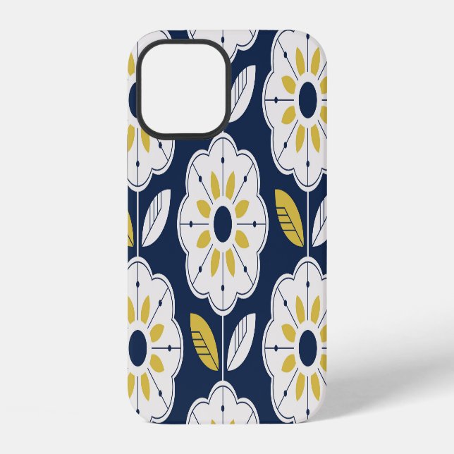 Floral Scandinavian Style Seamless Pattern iPhone Case (Back)
