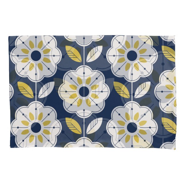 Floral Scandinavian Style Seamless Pattern Pillowcase (Front)