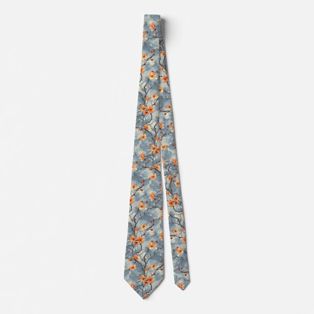 Floral Scene in Blue Tie (Front)