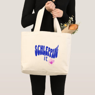 Floral Schlepping It Shopping Large Tote Bag