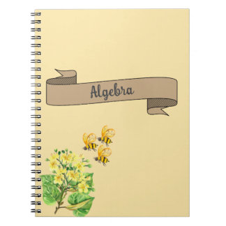 Floral School Notebook