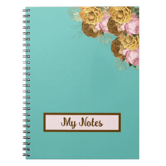 Floral School Notebook