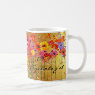 Floral School Psychologist Mug