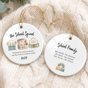 Floral School Staff Group Ornament