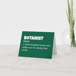 Floral Scientist Definition Humour Thank You Card