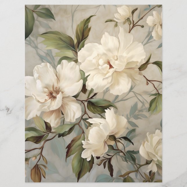 Floral Scrapbooking Paper (Front)