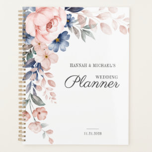 Floral Script Aquarelle rose Fleurs Mariage