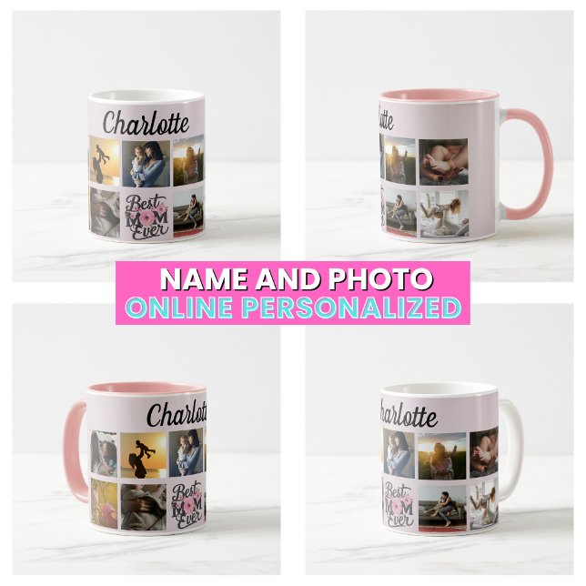 Floral Script Best Mom Ever Coffee Mug (Floral Script Best Mom Ever Coffee Mug
)