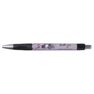 Floral Script Botanical Wedding Favours Pen