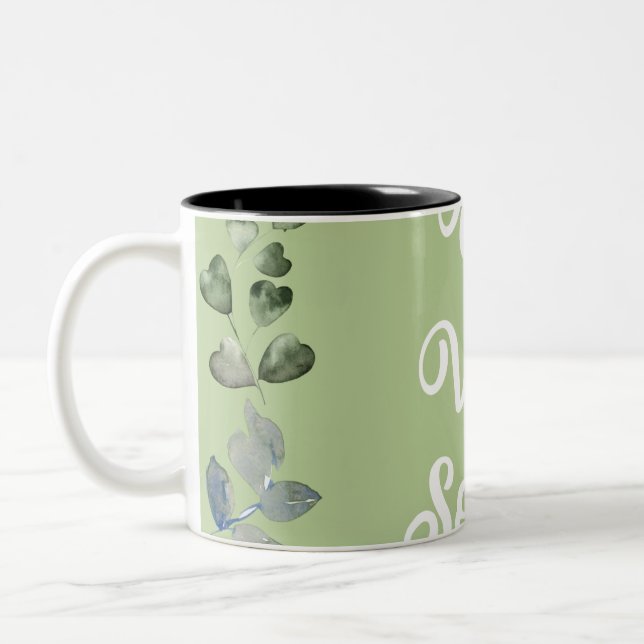Floral Se Bien Bientôt Salutations Mug (Gauche)