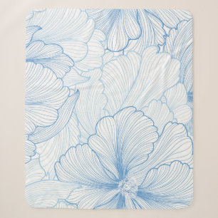 Floral seamless background. pattern with beautiful sherpa blanket