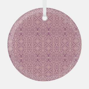Floral Seamless: Beautiful Pattern Background Glass Ornament