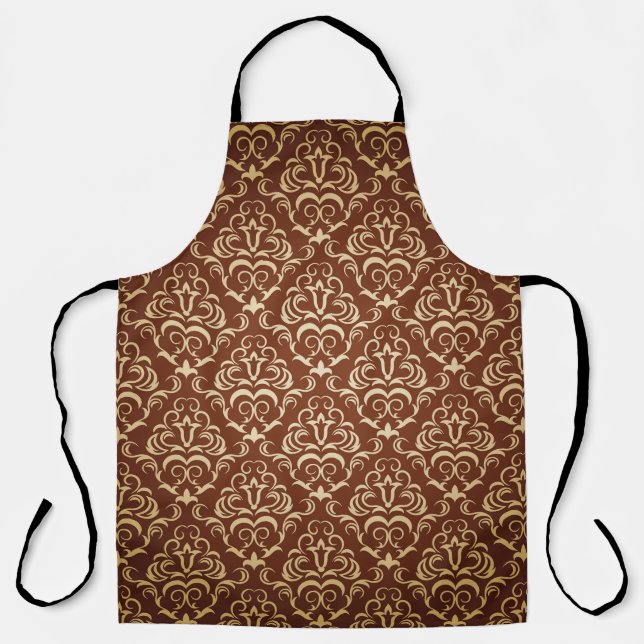 Floral seamless ornamental wallpaper illustration. apron (Front)